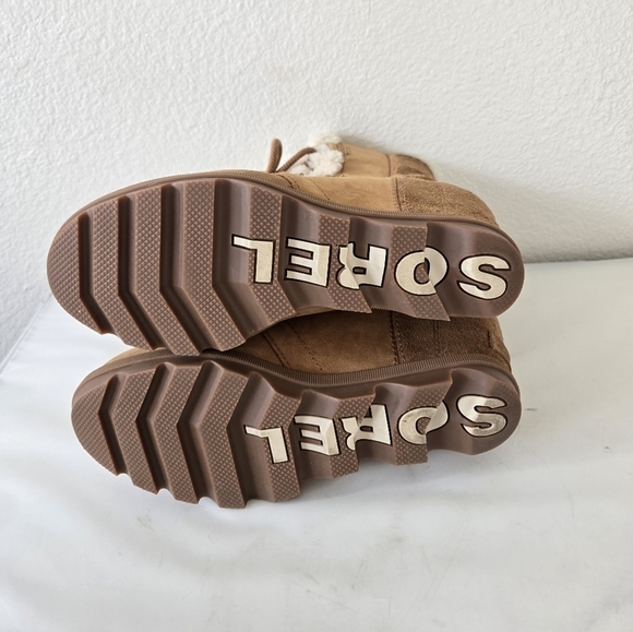 Sorel Joan Of Arctic Shearling Hidden Wedge II Lace-up Waterproof Boots Size 9 - Picture 10 of 16